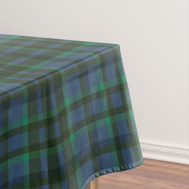 Nappe Plaid vert et bleu Preppy (In Situ)