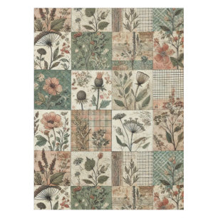 Nappe Planche à pattes rose vertes et bleues Vintage Flo
