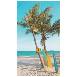 Nappe Planches de surf sur la plage coussin