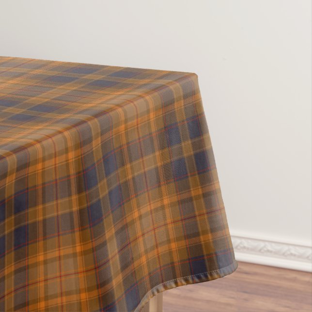 Nappe Plaque de tartan orange foncé (In Situ)