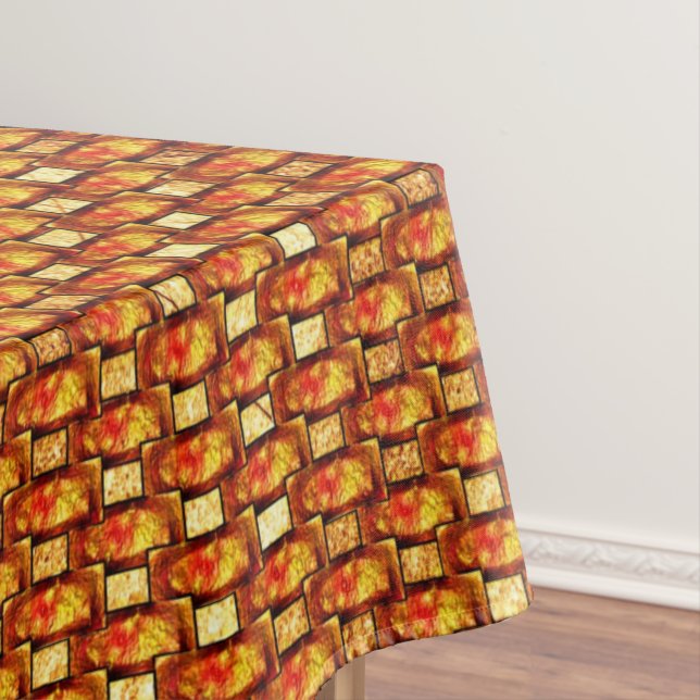 Nappe Plaques rectangulaires marron-orange sculptées et  (In Situ)
