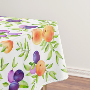 Nappe Plums de pêches Purple Fruit mou Botanique Coloré