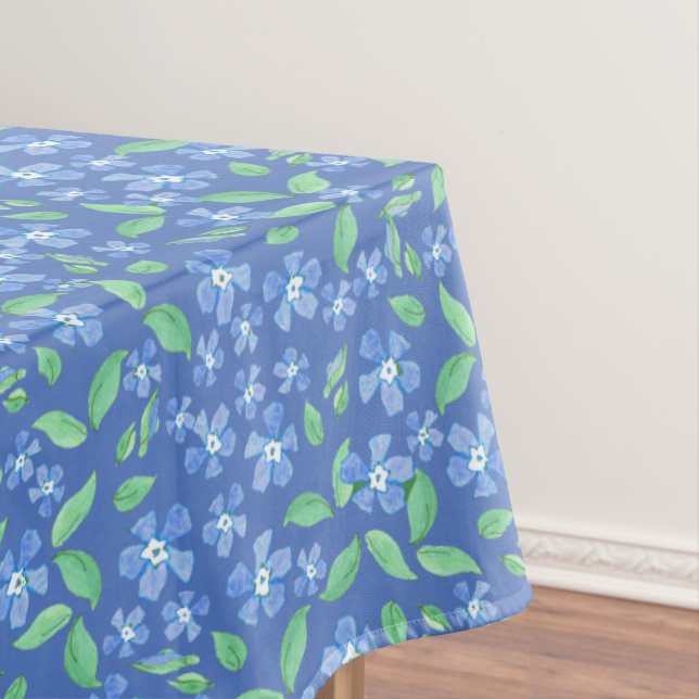 Nappe Plutôt Ditsy Periwinkkt bleu vert motif floral (In Situ)