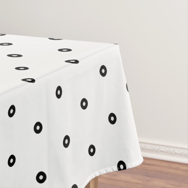Nappe Point Polka noir/blanc -Couleur Arrière - plan mod (In Situ)