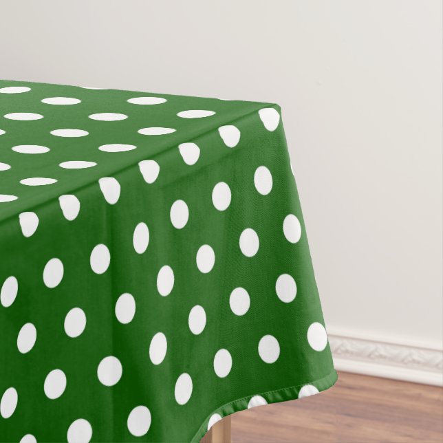 Nappe Pointe motif blanc vert carrelé (In Situ)