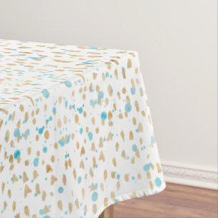 Nappe Points de sable d'or de bleu d'océan