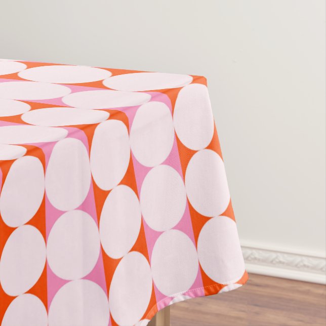 Nappe Points et rayures ludiques - rouge et rose (In Situ)