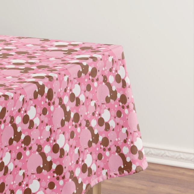 Nappe Points napolitains 2-Rose Drk-52x70 COTON TABLECLO (In Situ)