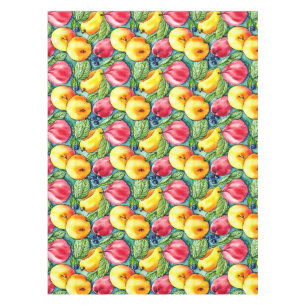 Nappe Poire de pomme de fruits motif d'aquarelle d'été
