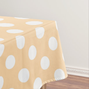 Nappe Pois blancs sur beige
