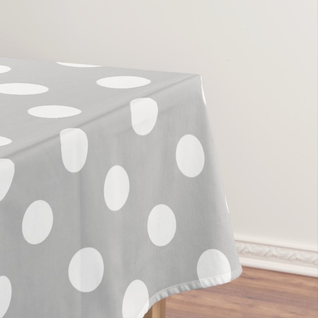 Nappe Pois blancs sur gris cendré (In Situ)