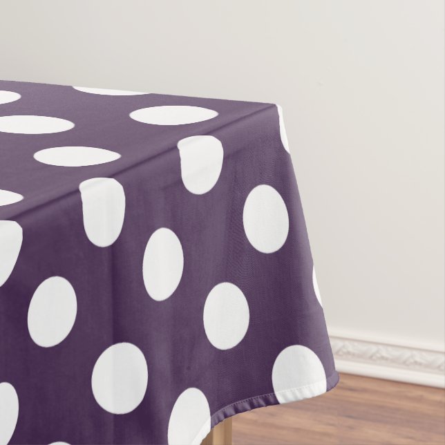 Nappe Pois blancs sur prune violette (In Situ)