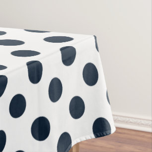 Nappe Pois bleu marine foncé