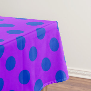 Nappe Pois bleus sur violet