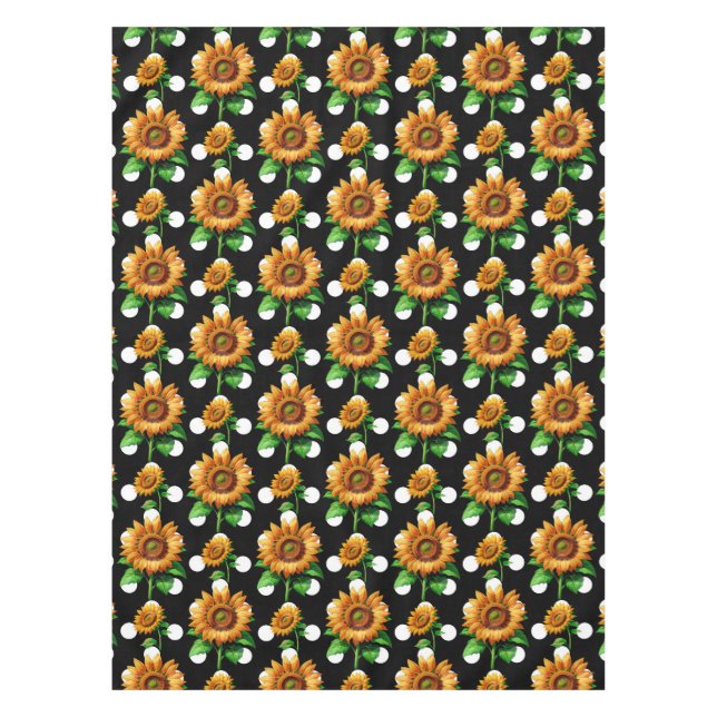 Nappe Pois de fleurs de tournesol (Devant)