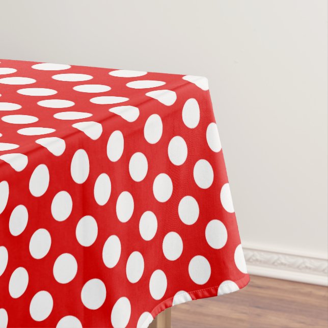 Nappe pois de motif blanc rouge (In Situ)