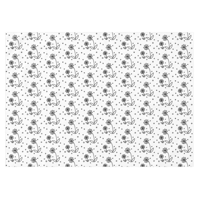 Nappe Pois et pois 2 - Noir et blanc (Devant (Horizontal))