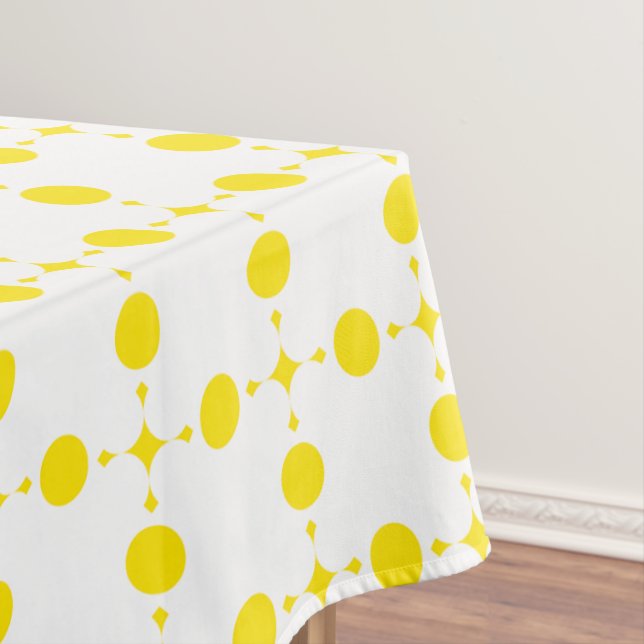 Nappe Pois Jaunes, Motif Polka Dot, Points, Pots (In Situ)