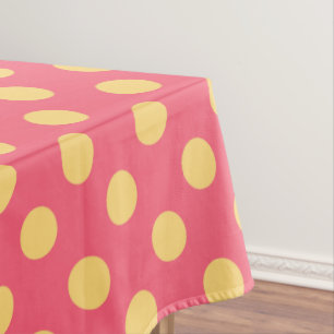 Nappe Pois jaunes sur corail