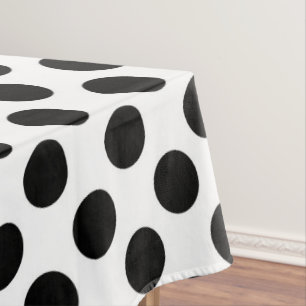 Nappe Pois, Motif Polka Dot, noir et blanc