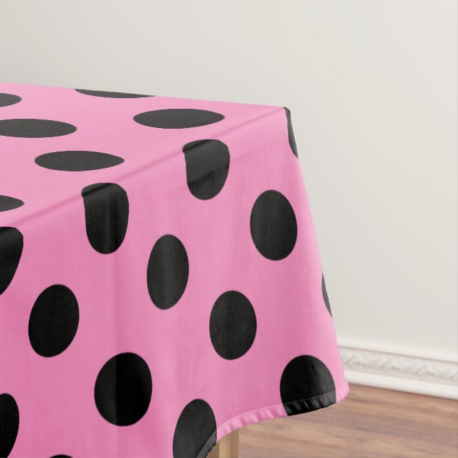 Nappe Pois noirs en rose (In Situ)