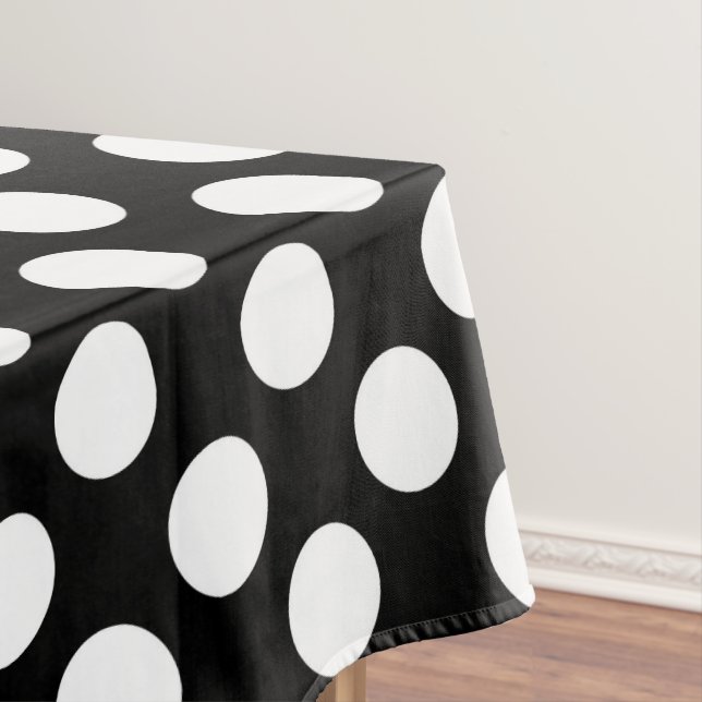 Nappe Pois noirs et blancs, Motif Polka (In Situ)