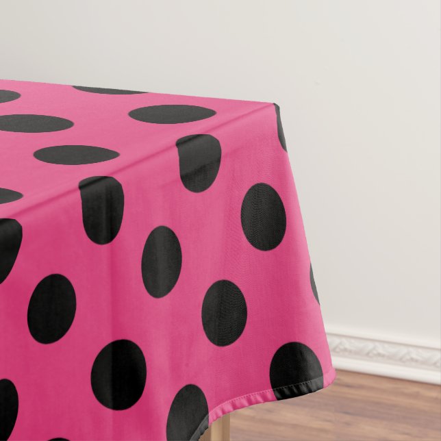 Nappe Pois noirs sur fuchsia (In Situ)