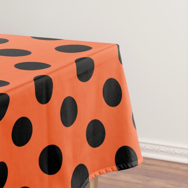 Nappe Pois noirs sur orange (In Situ)