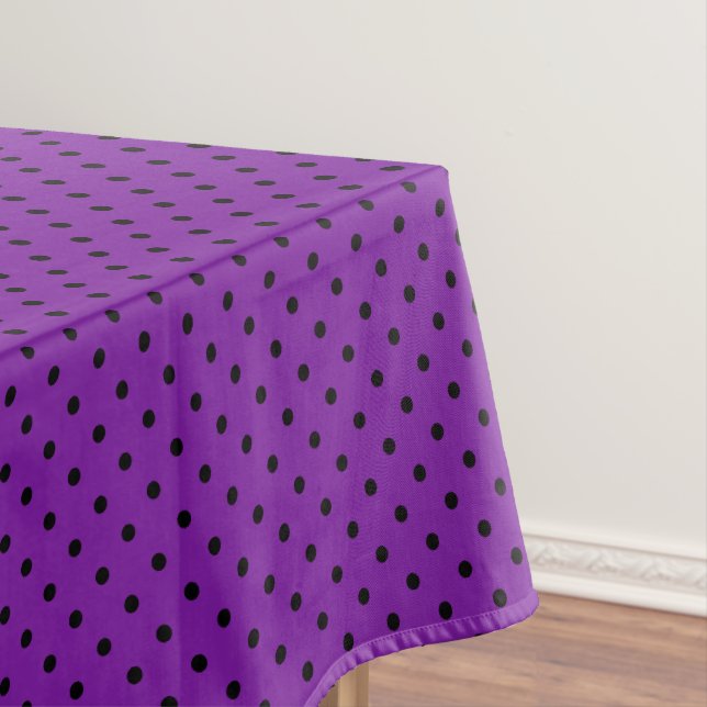 Nappe Pois noirs sur violet violet (In Situ)
