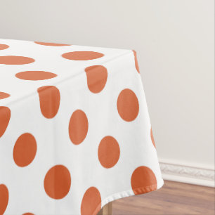 Nappe pois orange brûlés