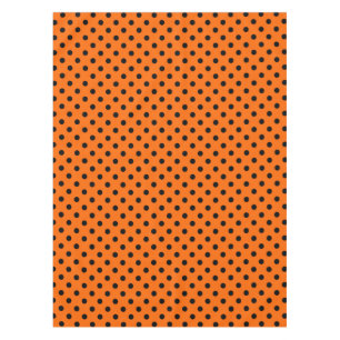 Nappe Pois orange et noir