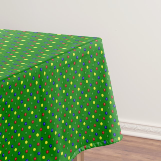 Nappe POIS PRIMAIRE VERT-52x70 TABLECLOTH (In Situ)