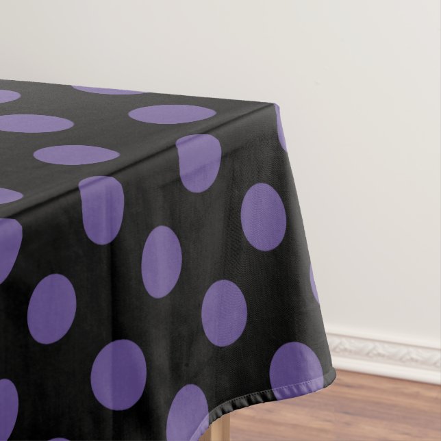 Nappe Pois ultra violets en noir (In Situ)