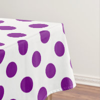 Pois violets et blancs