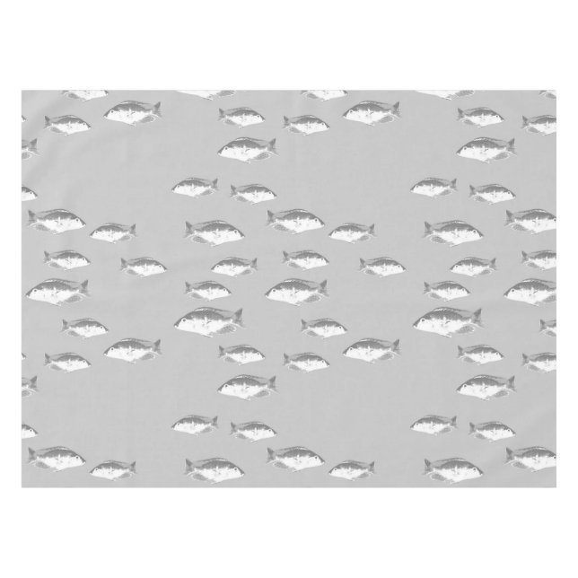 Nappe Poisson gris monochrome (Devant (Horizontal))