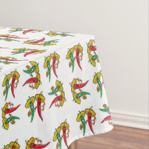 Nappe Poivrons rouges verts chauds