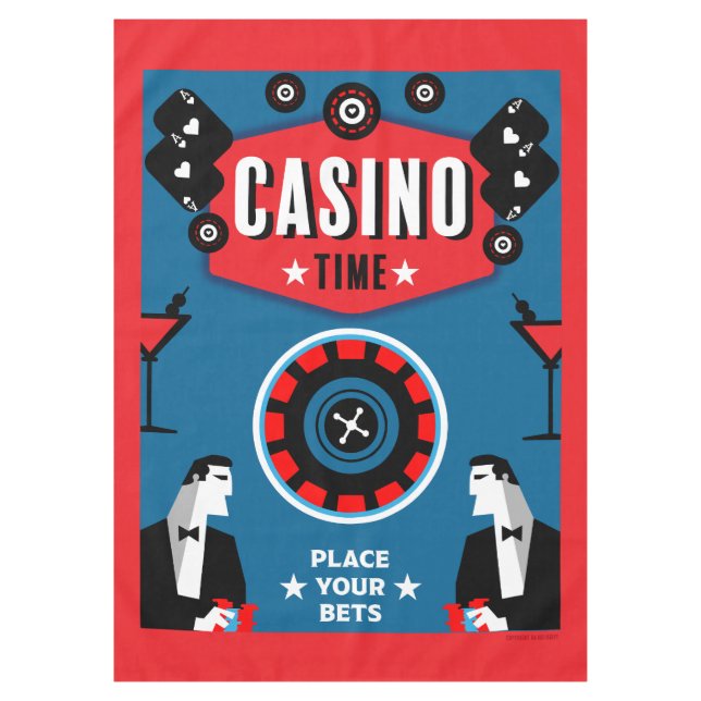 Nappe Poker Roulette de Casino  (Devant)