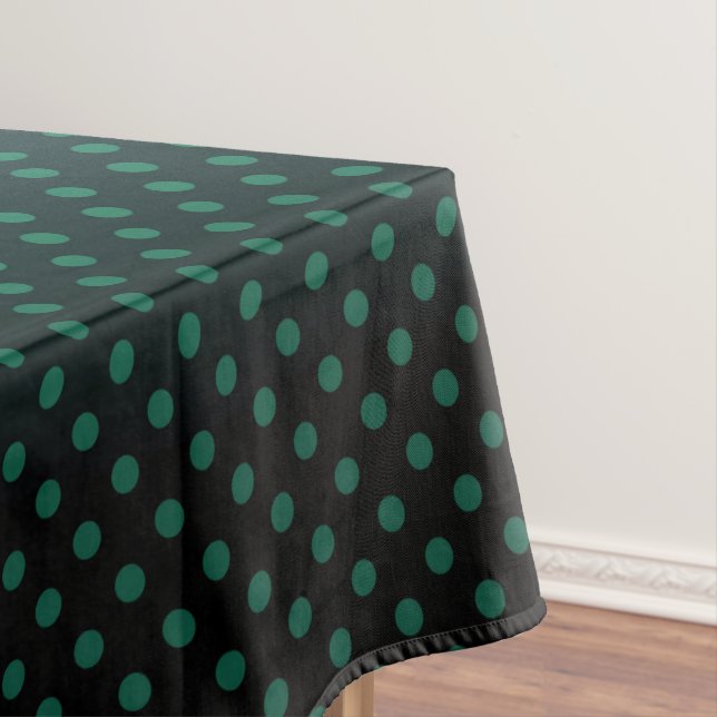 Nappe Polka point dégradé vert noir couleurs foncé (In Situ)