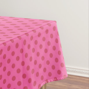 Nappe Polka point rose, rétro, rose