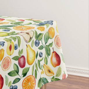 Nappe Pommes Poires Myrtilles Oranges Fruits