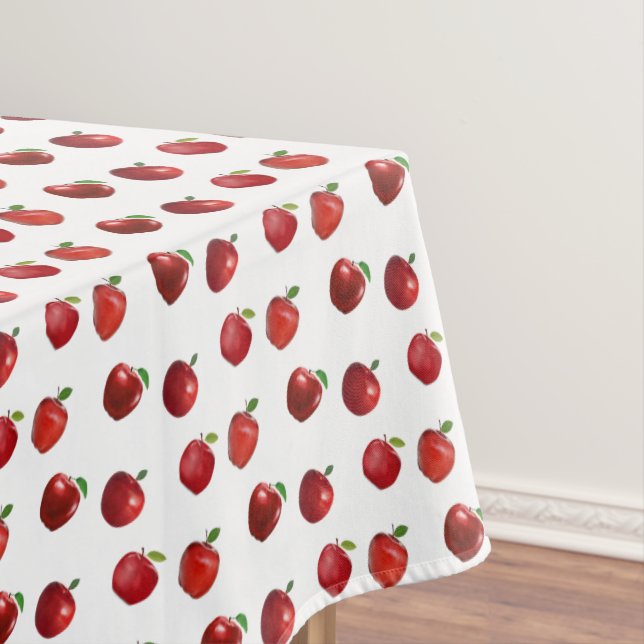 Nappe Pommes rouges sur fond blanc (In Situ)