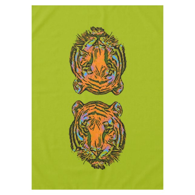 Nappe Pop Art TIGER HEAD + votre backgr. & idées (Devant)