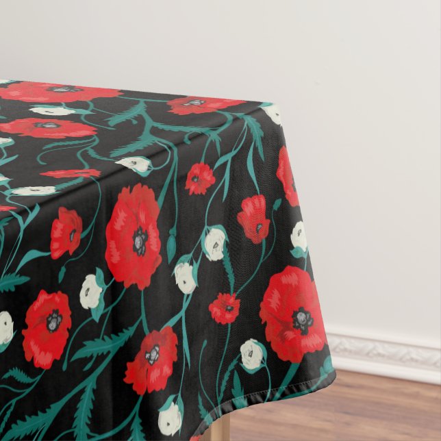 Nappe Poppies et Motifs Roses sans soucis (In Situ)