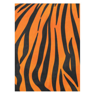 Nappe Poster de animal de bandes de tigres noirs orange