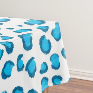 Nappe Poster de animal de Motif bleu Leopard moderne