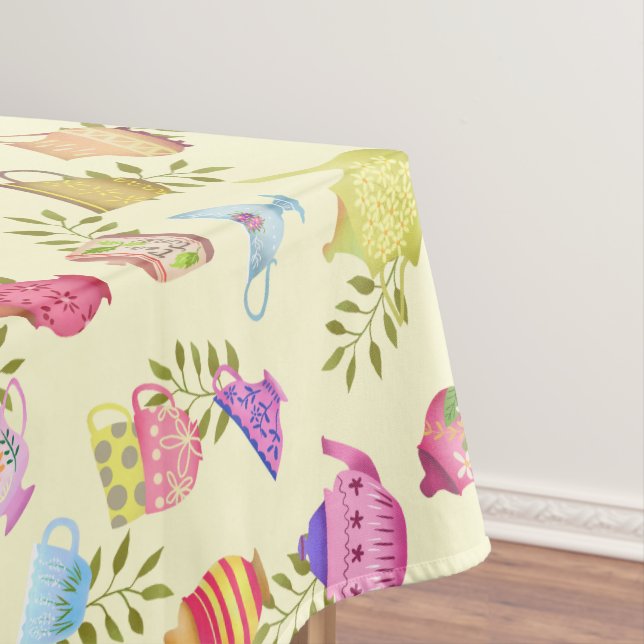 Nappe Pots de thé et tasses Jaune (In Situ)
