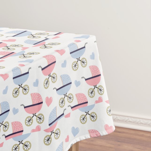 Nappe pour Baby Shower Buggies Bébé Bleu et Rose (In Situ)