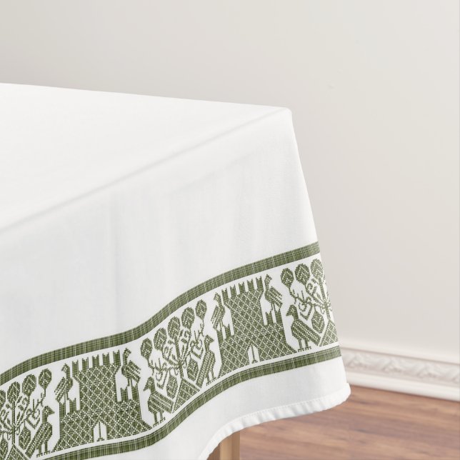 Nappe pour oiseaux et châteaux, 52" x 70" (In Situ)