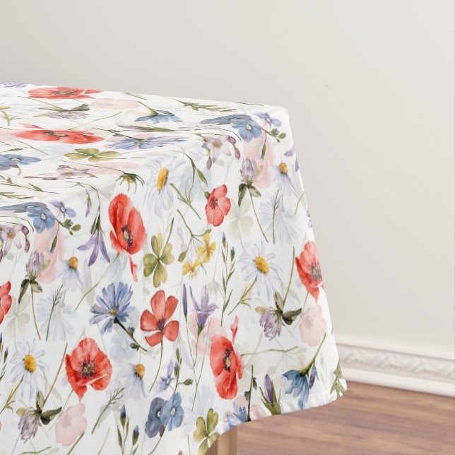 Nappe Pré fleur sauvage Avec Poppies (In Situ)