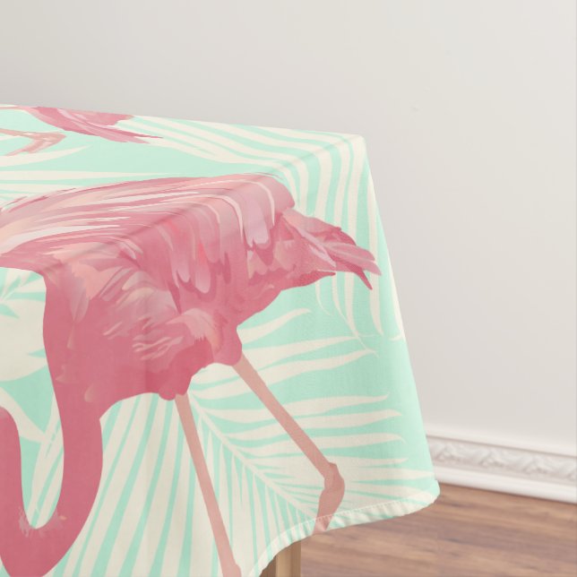 Nappe Preppy Chic Elegant Pink Flamingo Motif (In Situ)